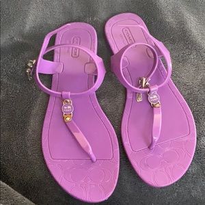 Purple Coach Piccadilly sandals